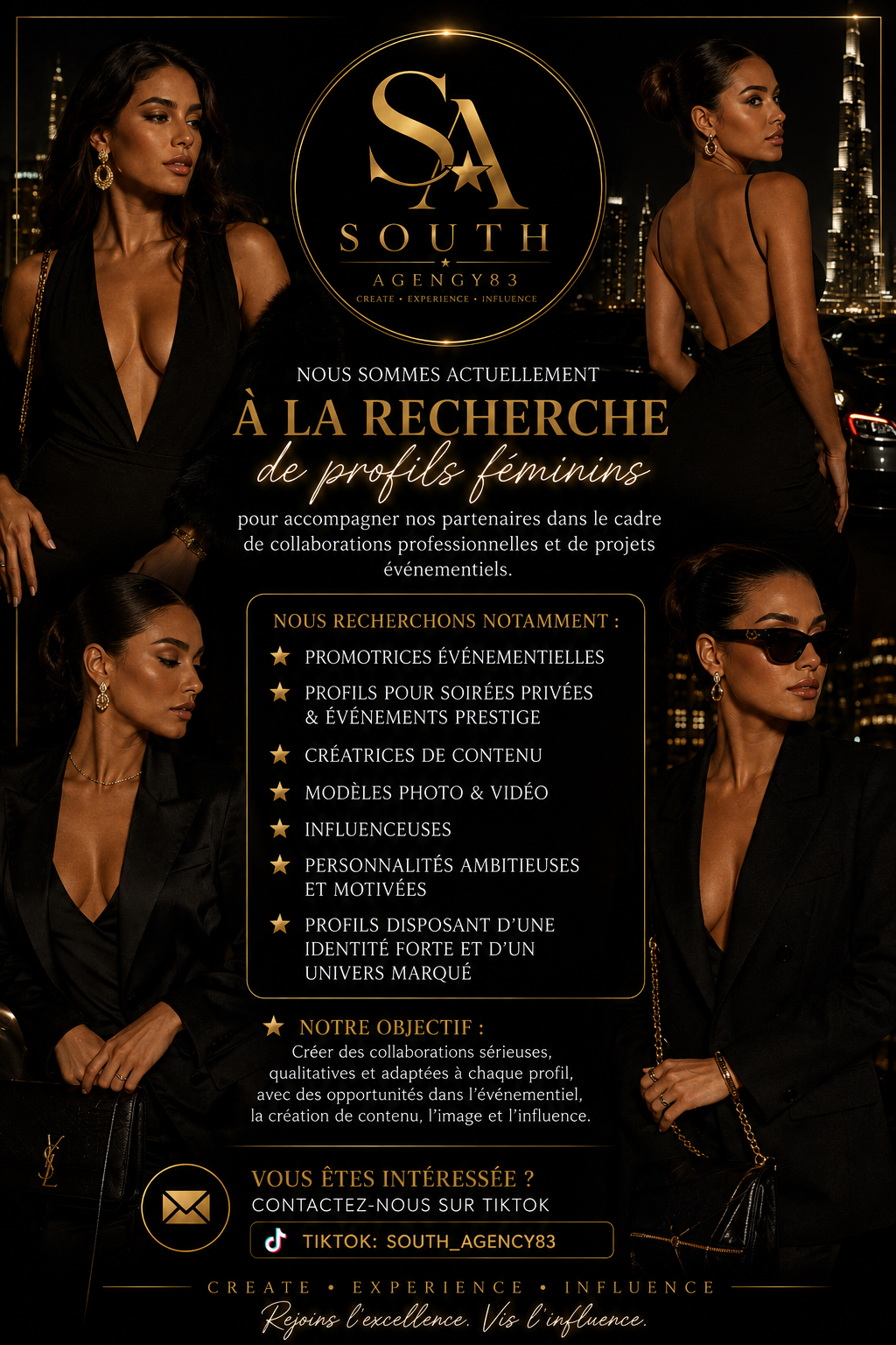 Flyer South Agency 83 — recrutement profils féminins